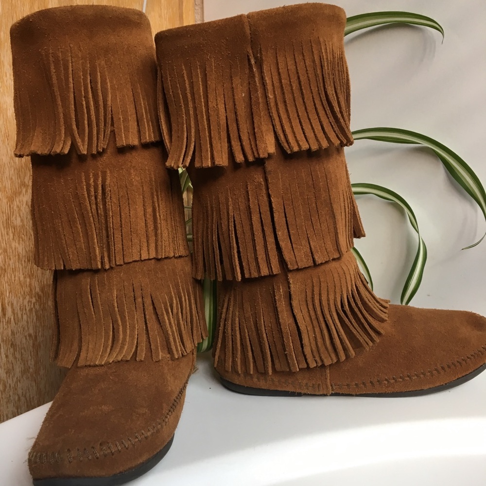Minnetonka suede boots